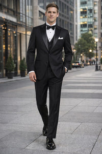 2 Button Super 120'S Wool Tuxedo Jacket + Pants - Image 7