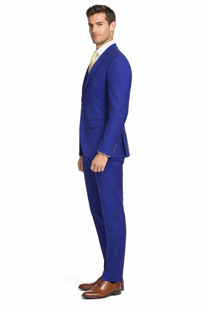 Mens Tiglio French Blue Suit – Stylish Blue Suit for Wedding, Business and Formal Wear Modern Fit