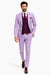 Statement Mens Modern Fit 3 Piece 100% Super 200s Wool Classic Windowpane Suit – Double Breasted Vest