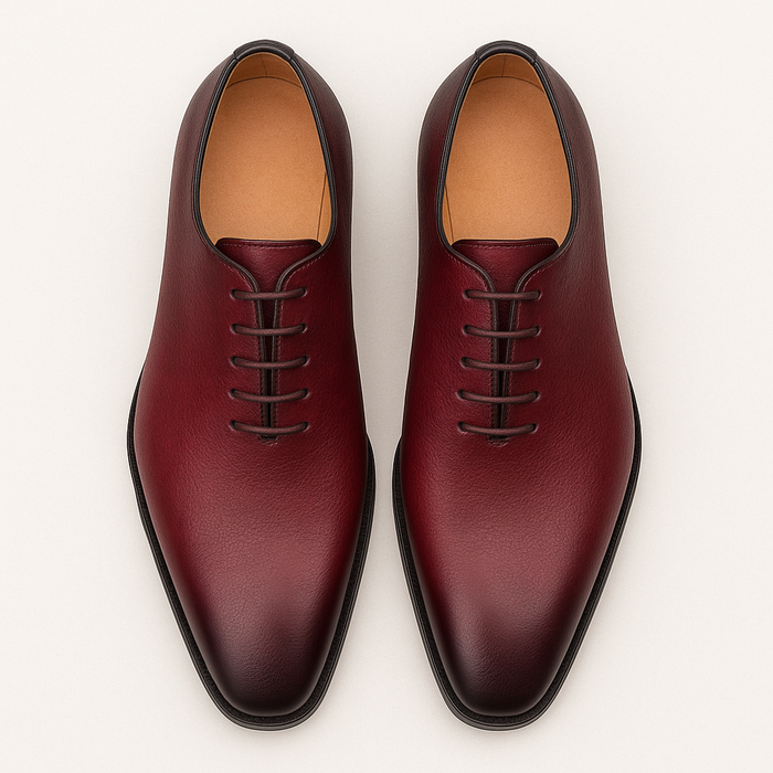 Mens Mezlan Pamplona Calfskin Plain Toe Dress Shoe in Cognac