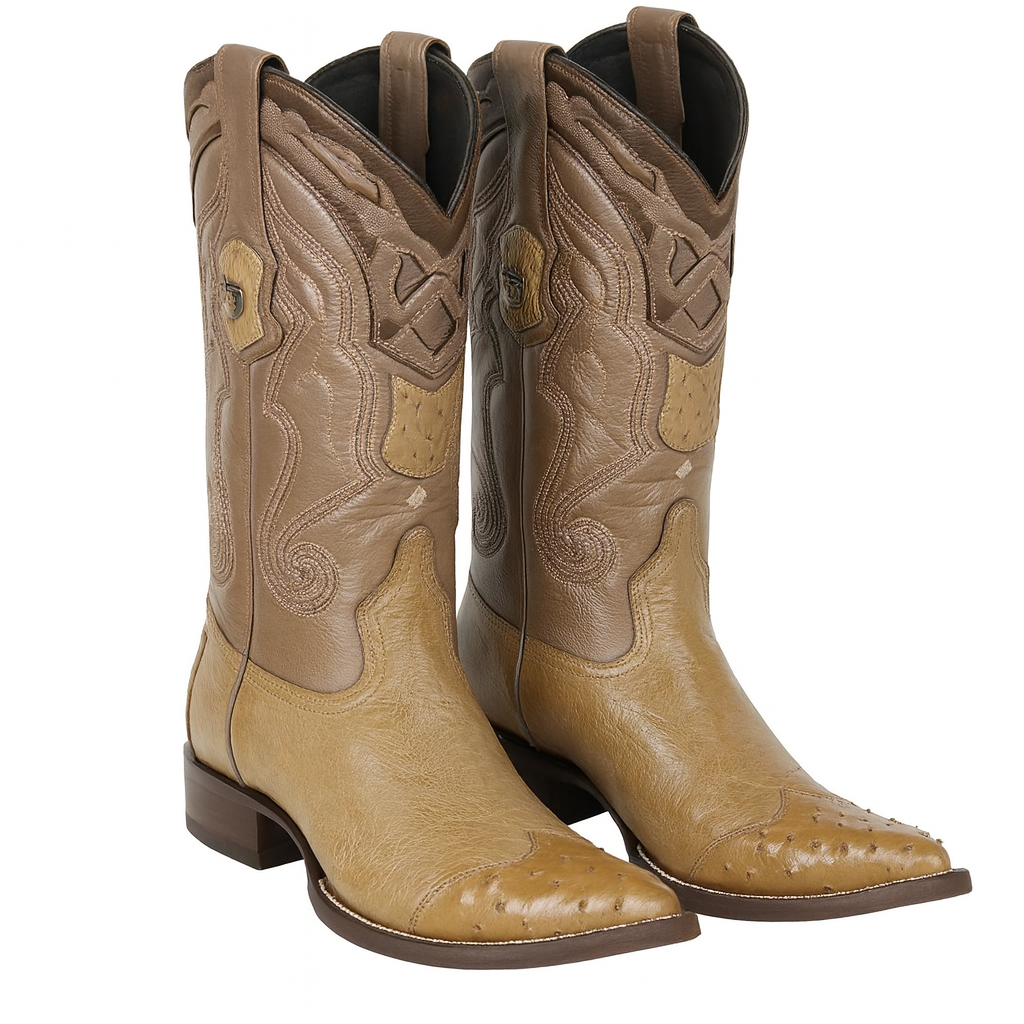 Men's Wild West Smooth Ostrich Skin 3X Toe Boots 29504-B - Image 40