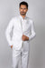Men's Modern Fit Suits  One Button Peak Lapel White Suit
