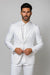 Men's Modern Fit Suits  One Button Peak Lapel White Suit