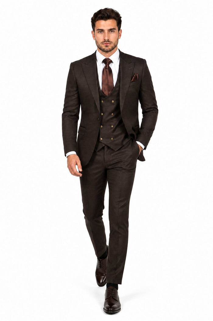 ROSSI MAN SLIM FIT 3 PIECE SUIT BOND RM1753
