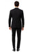 EJ Samuel Men's Black Formal Suit with Double Breasted Vest & Gold Buttons