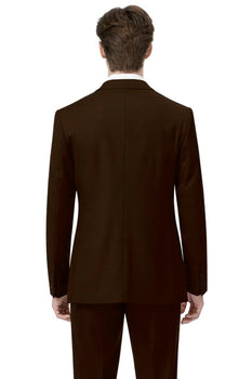EJ Samuel Brown Modern Peak Lapel Suit with Double Breasted Vest - Image 2