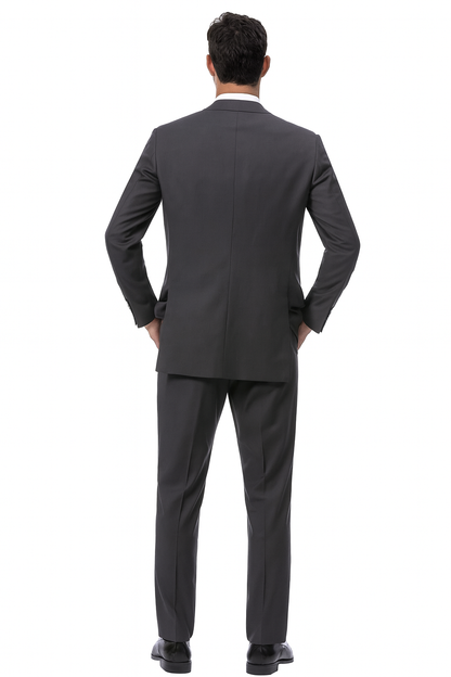 Charcoal Grey Vested EJ Samuel Suit with Double-Breasted Vest - Image 4