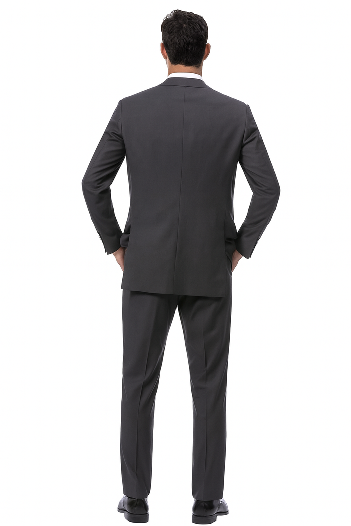 Charcoal Grey Vested EJ Samuel Suit with Double-Breasted Vest - Image 4