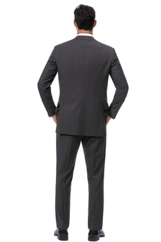 Charcoal Grey Vested EJ Samuel Suit with Double-Breasted Vest - Image 4
