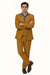 Classic Gold Peak Lapel Two-Button Suit by EJ Samuel