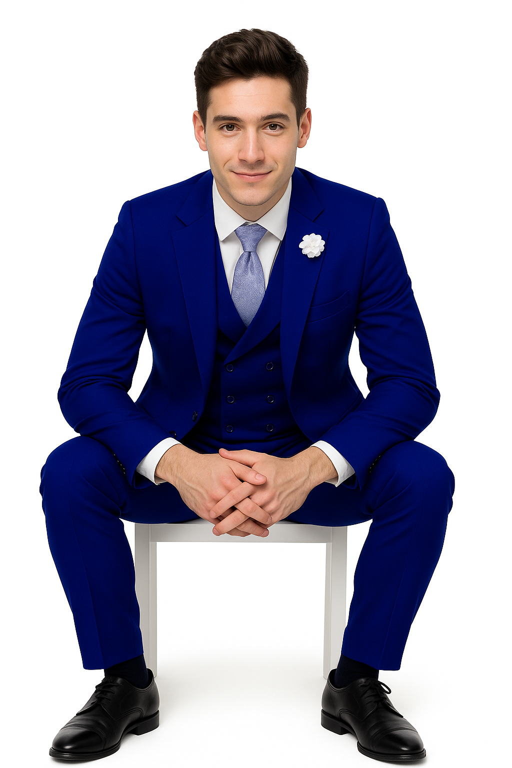 EJ Samuel Midnight Blue Modern Suit with Double-Breasted Vest - Image 5