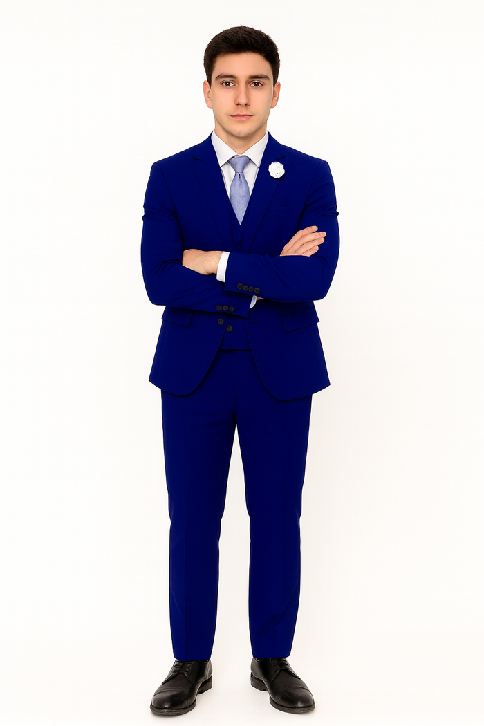 EJ Samuel Midnight Blue Modern Suit with Double-Breasted Vest - Image 4