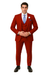 EJ Samuel Red Peak Lapel Suit with Double Breasted Vest
