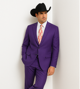 Men's Multi-Stage Party Cheap Priced Business Suit Clearance Sale Collection Purple Slim Fitted - Image 6