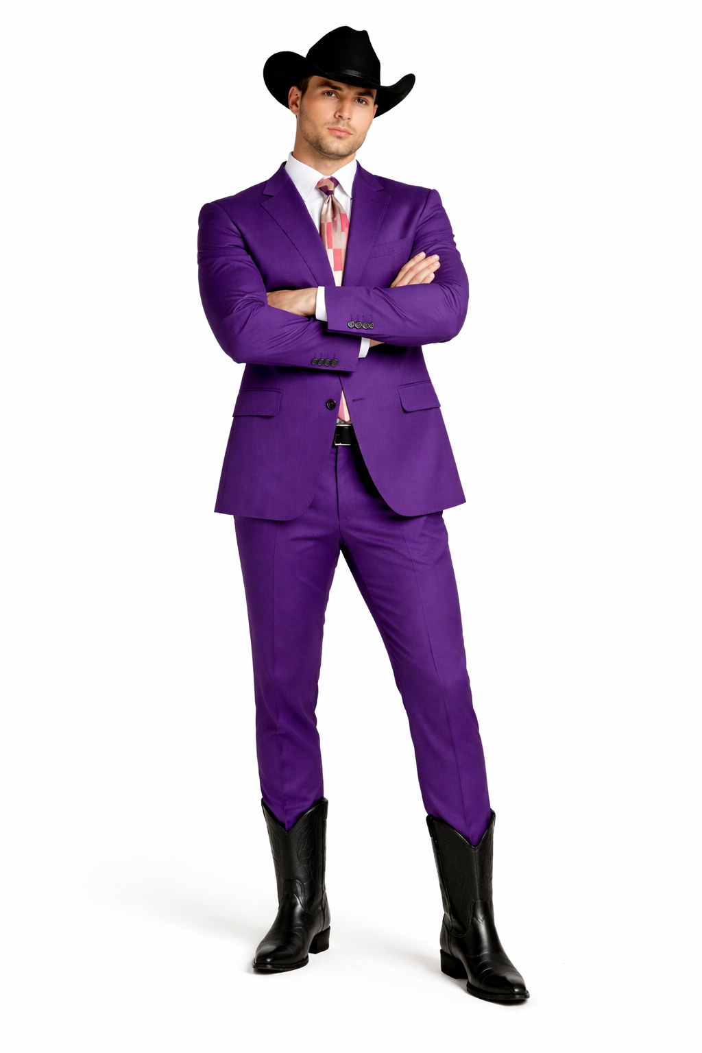 Men's Multi-Stage Party Business Suit Clearance Sale Collection Purple Slim Fitted