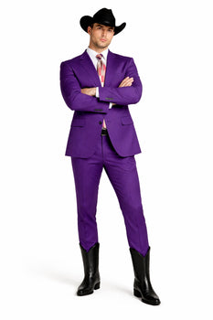 Men's Multi-Stage Party Cheap Priced Business Suit Clearance Sale Collection Purple Slim Fitted