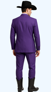 Men's Multi-Stage Party Cheap Priced Business Suits Clearance Sale Collection Purple Slim Fitted Suit - Image 2