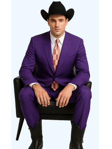 Men's Multi-Stage Party Cheap Priced Business Suits Clearance Sale Collection Purple Slim Fitted Suit