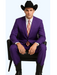 Men's Multi-Stage Party Cheap Priced Business Suits Clearance Sale Collection Purple Slim Fitted Suit