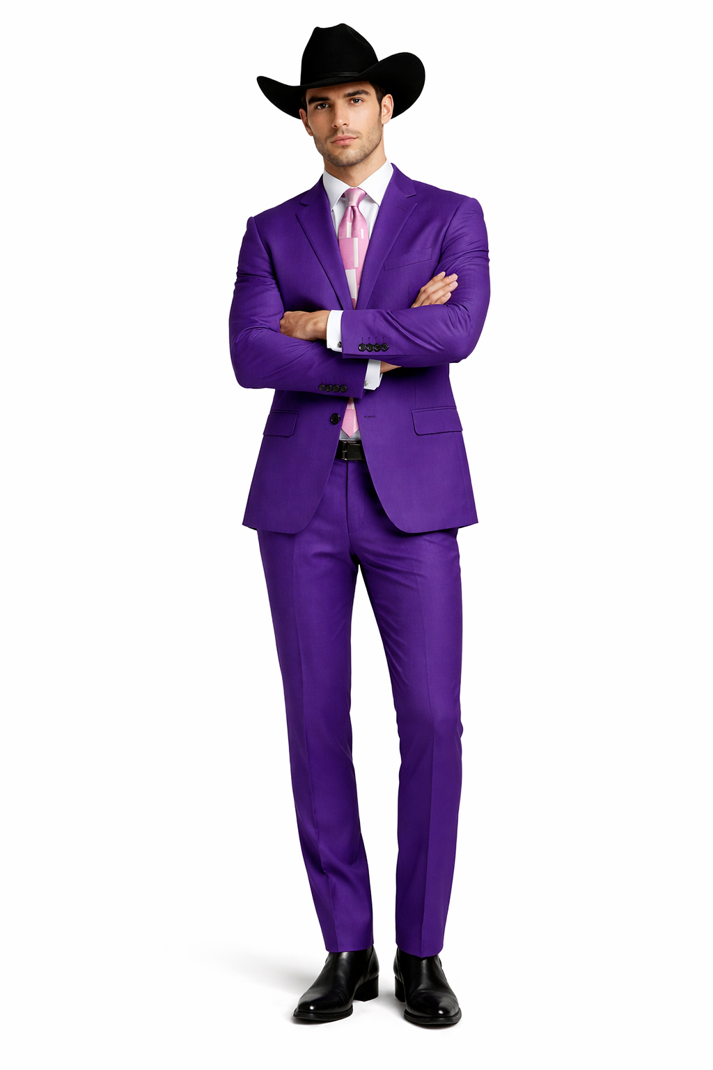 Men's Multi-Stage Party Business Suits Clearance Sale Collection Purple Slim Fitted Suit