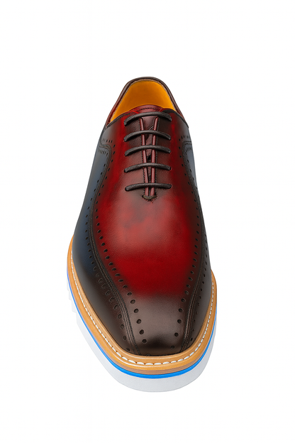 Carrucci Stylish Two-Tone Brogue Oxford