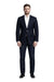 Men's Navy Blue Italian Style Blazer with Brass Buttons Classic Fit