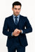 Men’s Navy Modern Fit 3-Piece Vested Suit – Premium Formal Wear for Weddings & Business