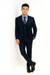 Men’s Navy Modern Fit 3-Piece Vested Suit – Premium Formal Wear for Weddings & Business