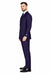 Men’s Navy Blue Double Breasted Wool Suit with Signature Buckle Closure Designer Tailored Fit