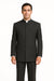 Men's Suit Mandarin Collar Black Pinstripe 5 Button Chinese Nehru Banded Collar Style Three Piece Low Priced Fashion Outfits Suits