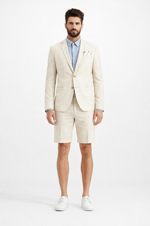 Men's Off white ~ Ivory Slim Fit Summer Business Suits