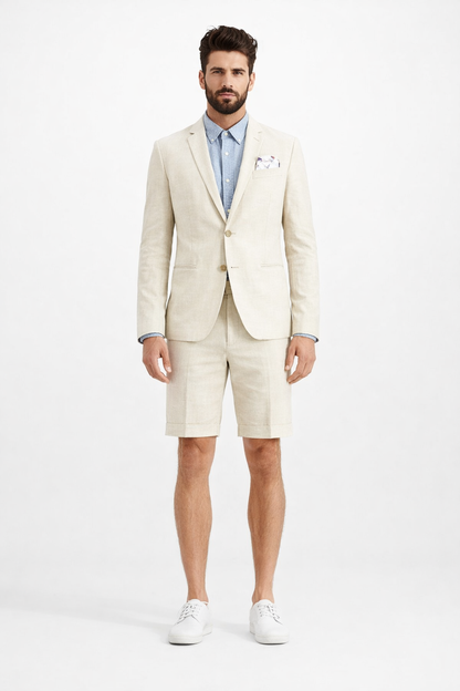 Men's Off white ~ Ivory Slim Fit Summer Business Suits