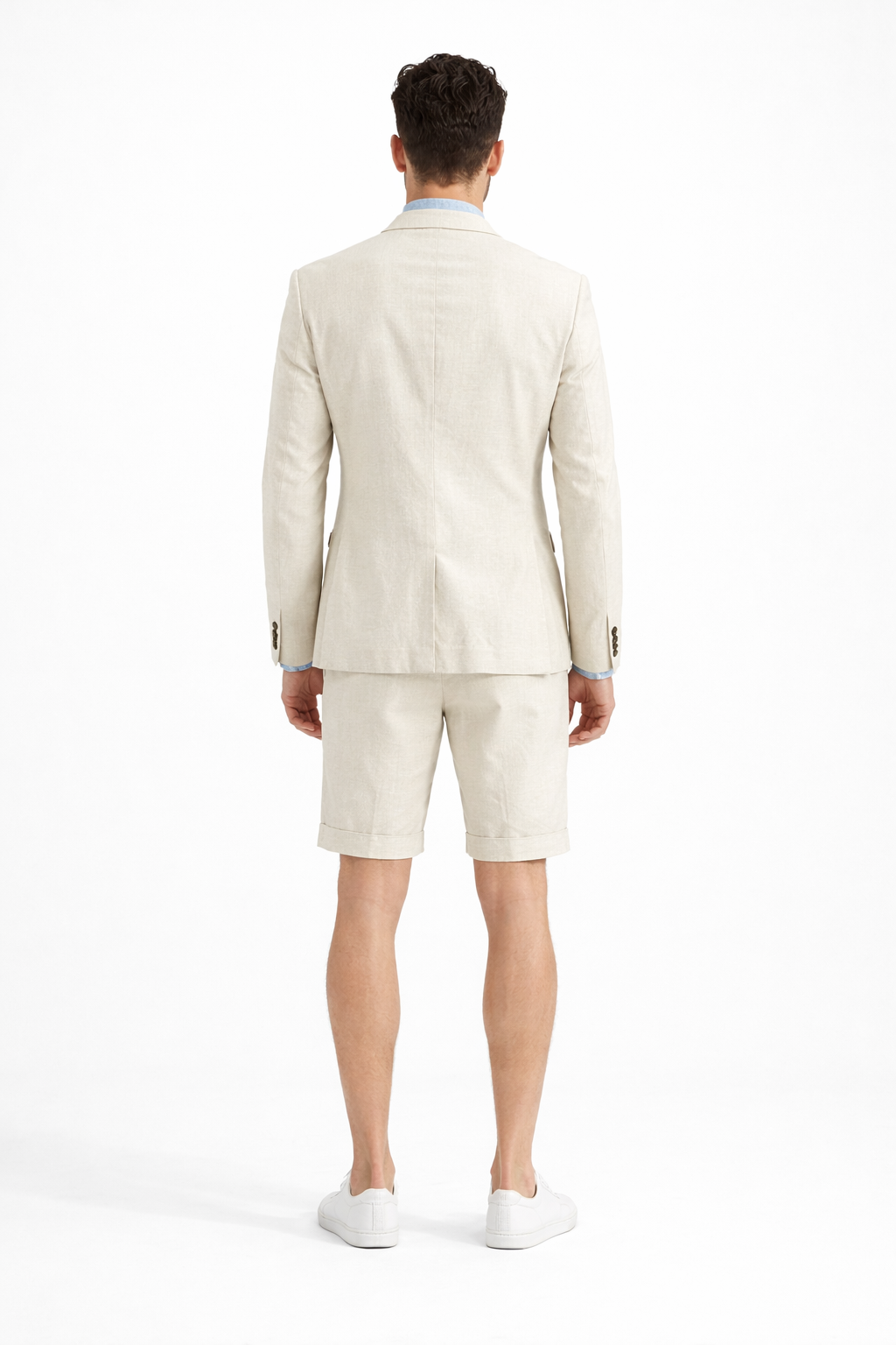 Men's Off white ~ Ivory Slim Fit Summer Business Suits - Image 2