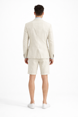 Men's Off white ~ Ivory Slim Fit Summer Business Suits - Image 2