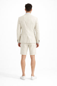 Men's Off white ~ Ivory Slim Fit Summer Business Suits - Image 2