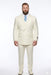 Tiglio Italian Suit - Real Wool Fabric Super 150's EST Off-White, Wide Leg Suit & Vest in Color Off-White