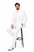 Tiglio Italian Suit - Real Wool Fabric Super 150's San Giovesse off White, Wide Leg Suit & Vest super 150" wool in Color Off White