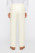 Tiglio Luxe Offwhite Semi-Wide Leg Wool Marbella Dress Pants