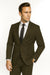 Giorgio Fiorelli Suit Men's Solid Olive Suit