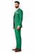 Mens One Button Notch Lapel Green Suit