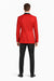 Men'S One Button Red And Black Lapel 2 Toned Tuxedo Dinner Jacket