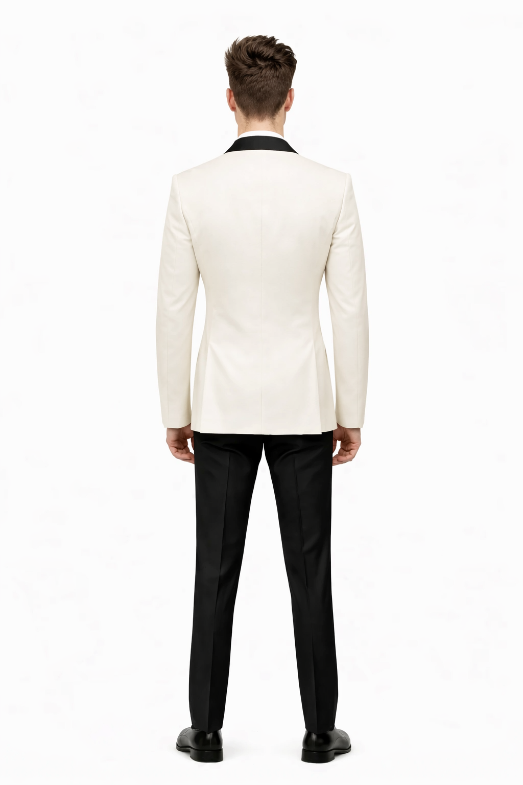 Men'S One Button Shawl Lapel Ivory Prom Wedding Tuxedo Jacket & Pants Perfect For Prom & Wedding - Image 3