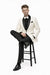 Men'S One Button Shawl Lapel Ivory Prom Wedding Tuxedo Jacket & Pants Perfect For Prom & Wedding