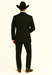 Men'S One Button Slim Fit Solid Black Side Vents Tuxedo Suit With Shawl Lapel