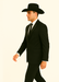 Men'S One Button Slim Fit Solid Black Side Vents Tuxedo Suit With Shawl Lapel