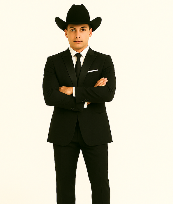Men'S One Button Slim Fit Solid Black Side Vents Tuxedo Suit With Shawl Lapel