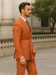 Bold Orange Double-Breasted Suit – Wedding & Business Attire