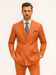 Bold Orange Double-Breasted Suit – Wedding & Business Attire