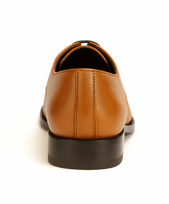 Mens Ostrich Skin Shoes Men's Full Leather Cognac Vestigium Genuine Ostrich Derby Shoes Handcrafted