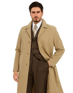 Mens Overcoat Mens Topcoat Mens Camel  Wool Dress Coat